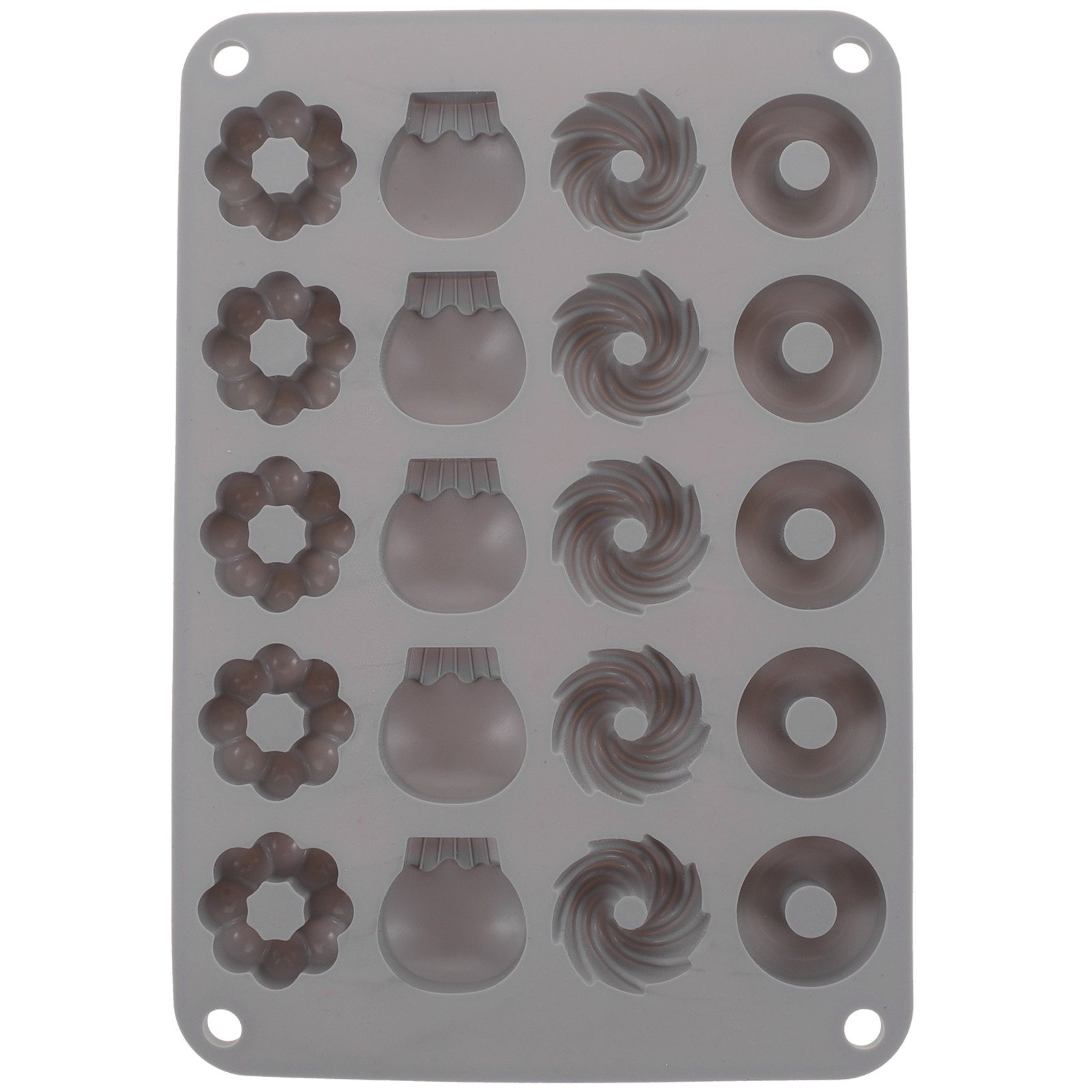 Donut Mold Silicone - ミニシリコンドーナツ型 プレミアムノンスティック耐熱キャンディチョコレートファッジゼリーDIY型 ベーキングキッチンデザートツール
