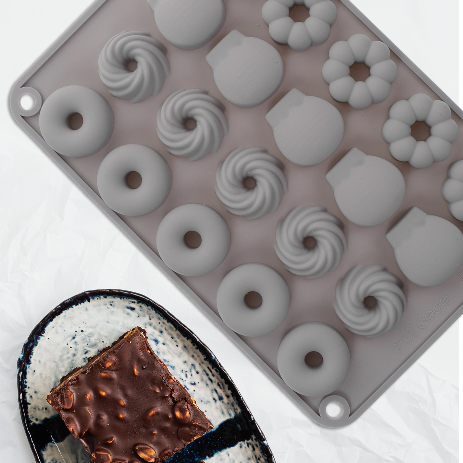 ミニシリコンドーナツ型 プレミアムノンスティック耐熱キャンデ - Donut Mold Silicone のレビューと価格