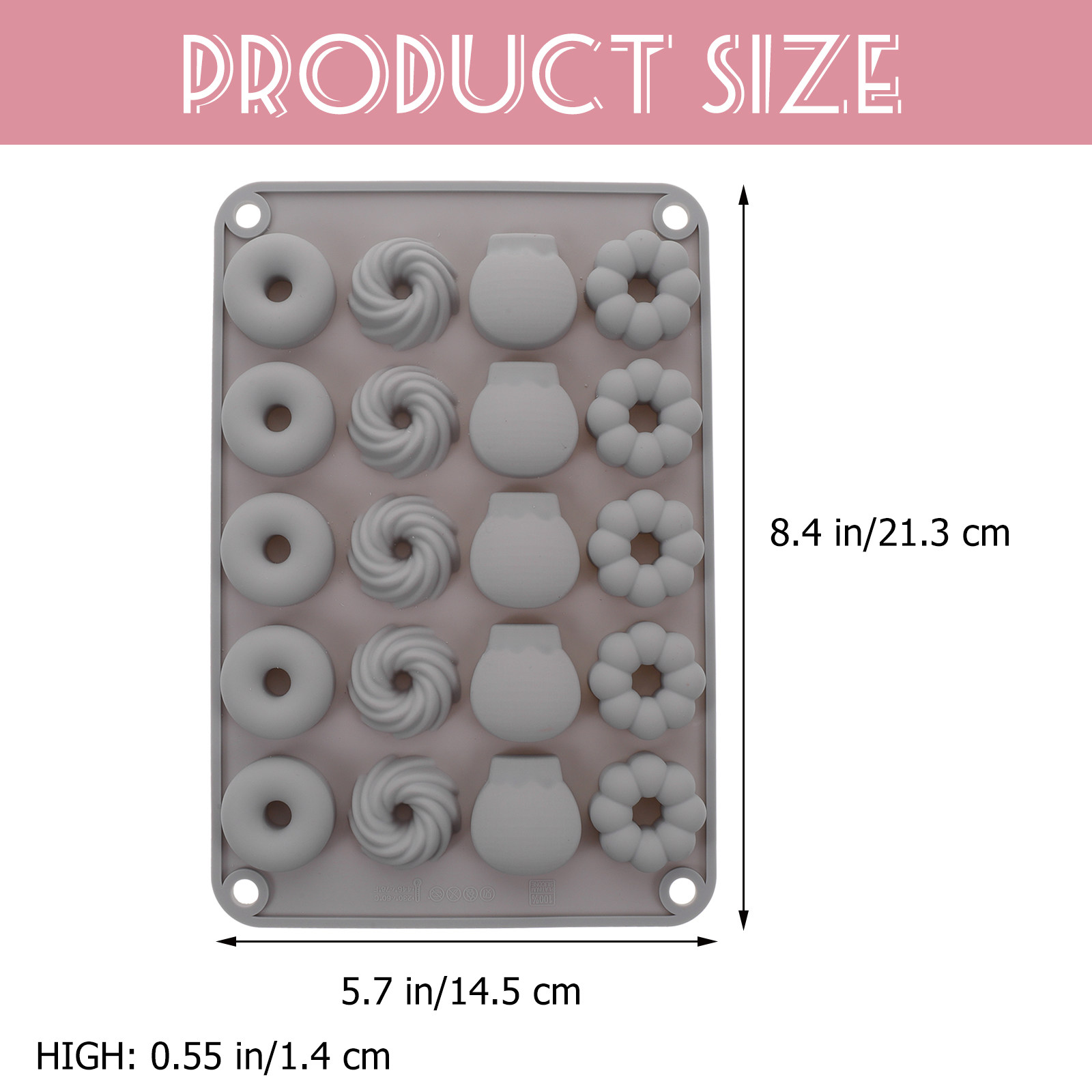 ミニシリコンドーナツ型 プレミアムノンスティック耐熱キャンデ - Donut Mold Silicone のレビューと価格